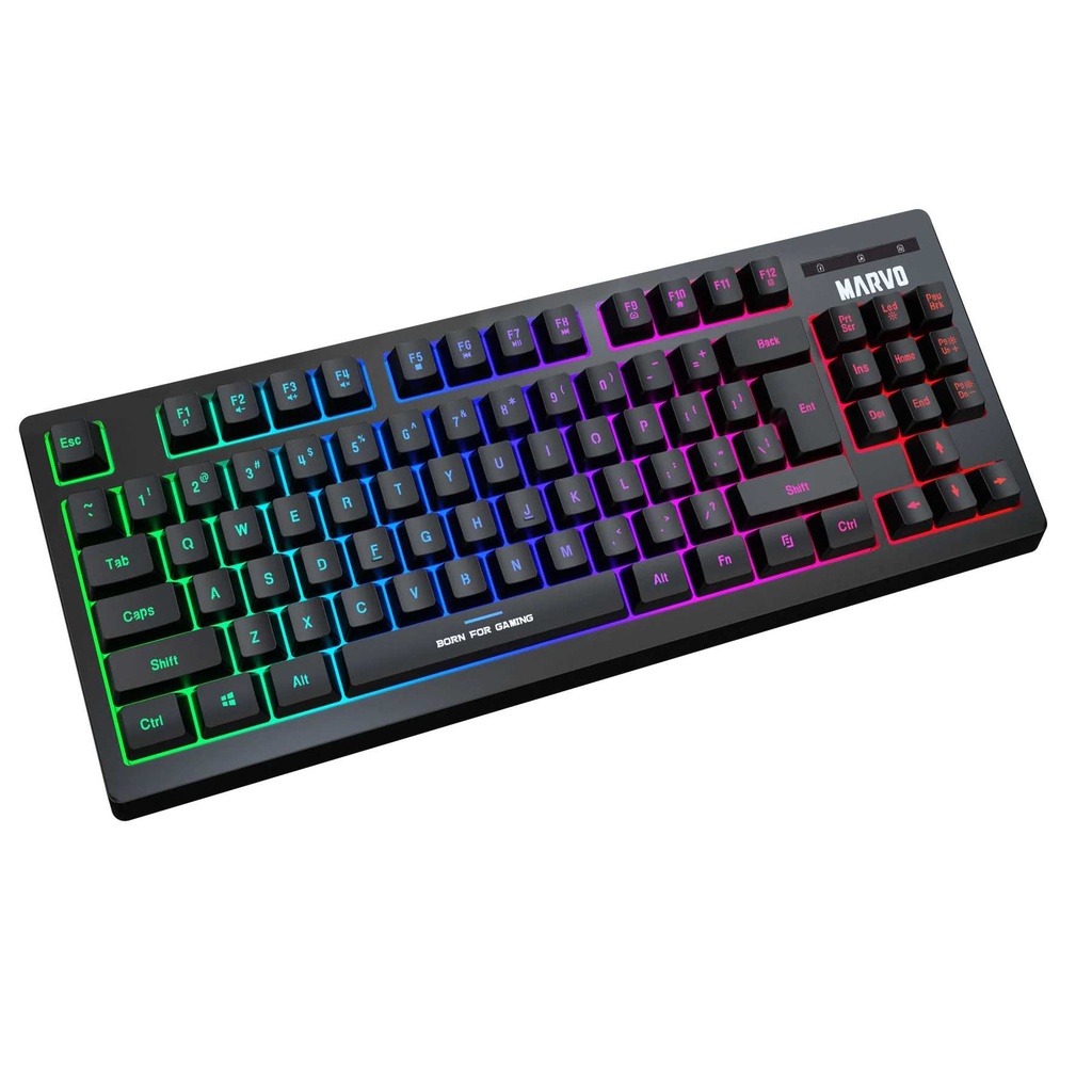 Teclado Marvo K607 TKL Membrana ESP RGB