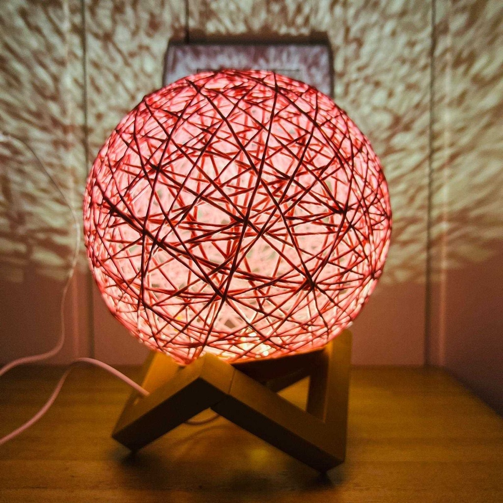 Lámpara Velador Led Full Ratan Colores LI-4014