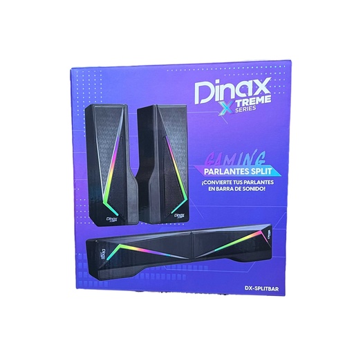 Parlante Dinax 2.0 Gamer DX-SPLITB C/LED